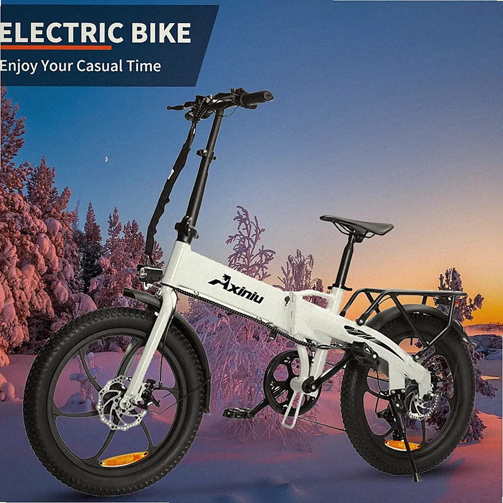 Folding Electric Bike for Adult 850W 30MPH Electric Bicycle Commuter Ebike White