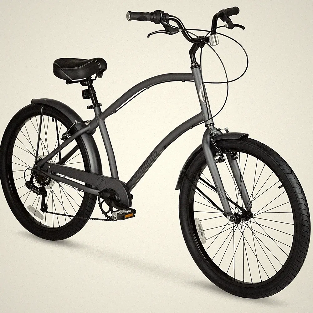 Hyper Bicycles HYP-T26-1400 Men's Cruiser 26 Commuter Bike, Gray